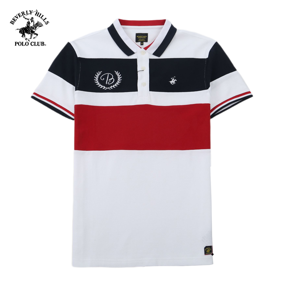 Ngắn tay Nam Beverly Hills Polo Club Slim Fit cotton Trắng  BWRN-PMSSW21TL011 - MixASale