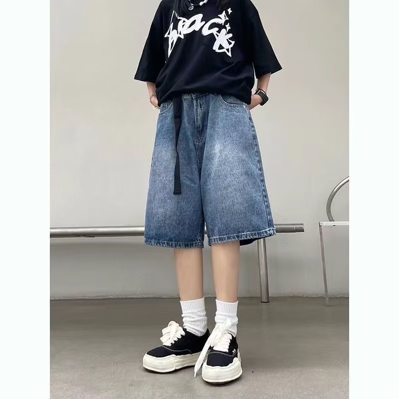 COD SDFSDTFGER Quần Short denim Nam Thời Trang Hàn Quốc Mới quần short jean nam trẻ tuổi quần short chất đũi cao cấp quần short jean nam