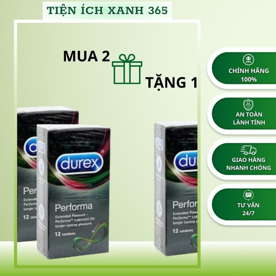 Bcs durex performa chính hãng - hộp 12 cái