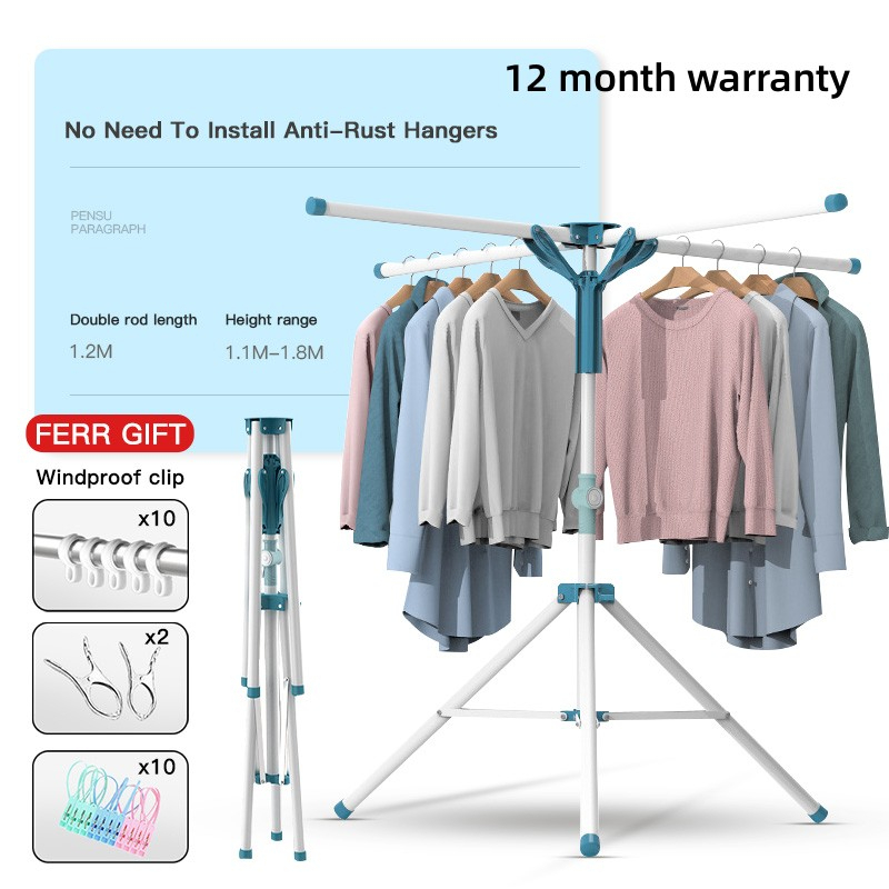 【SG Stock】折叠不锈钢晒衣架 Folding Drying Rack Stainless Steel Drying Racks