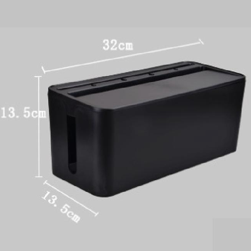 Cable Management Box for Desk Cable Management and Power Strip Box Solutions(Black)