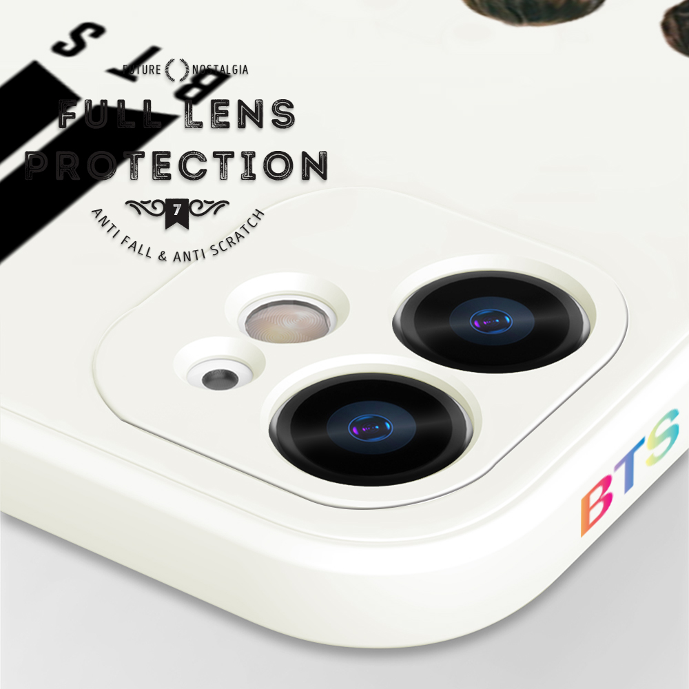 Hontinga for Tecno Pova 6 Pro 5G Back Cover Fashion Cool BTS Side Design Phone Case Square Soft Liquid Silicone Mobile Cover. 