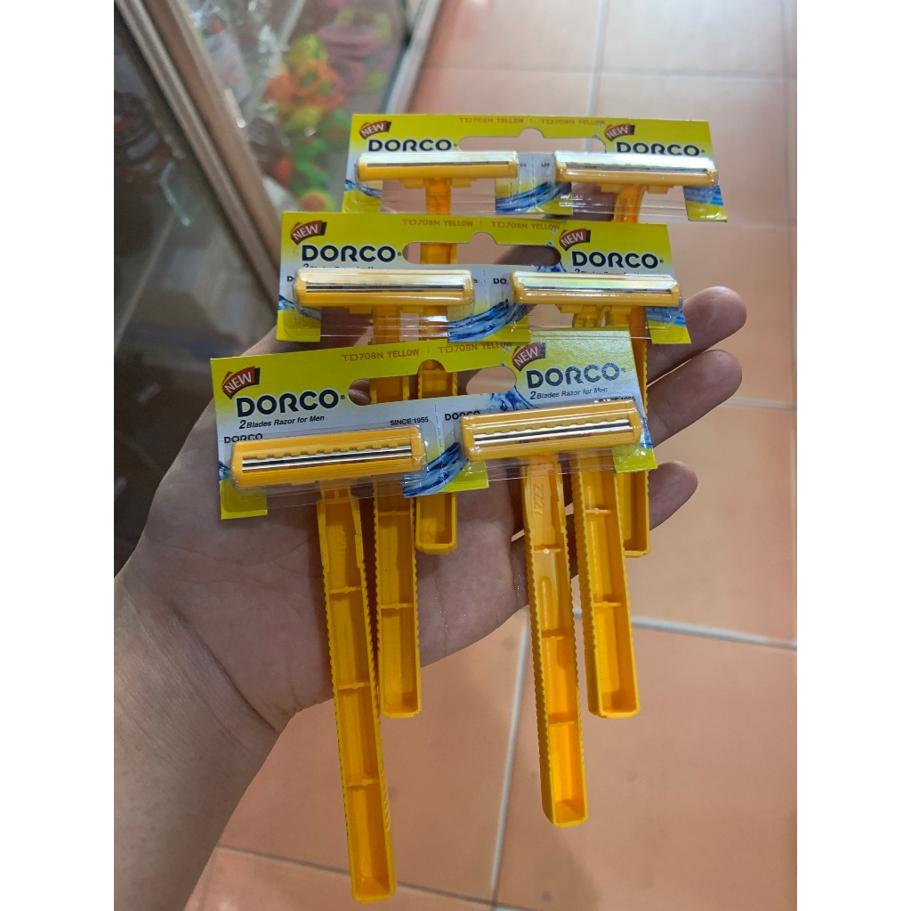 1 vỉ 12 cái dao cạo râu du lịch dorco siêu sắc