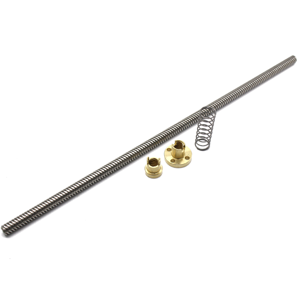 【Duoupa Store】3D lead Screw OD 8mm Pitch 2mm Lead 8mm Multi Sizes Threaded Rods+T8 Anti Backlash Spring Loaded for Z Axis.