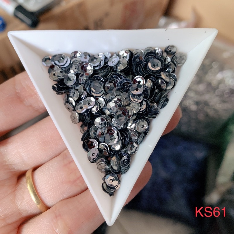 Bịch 10g kim sa nhiều màu hình tròn 3mm 4mm 5mm 6mm 7mm 8mm 10mm