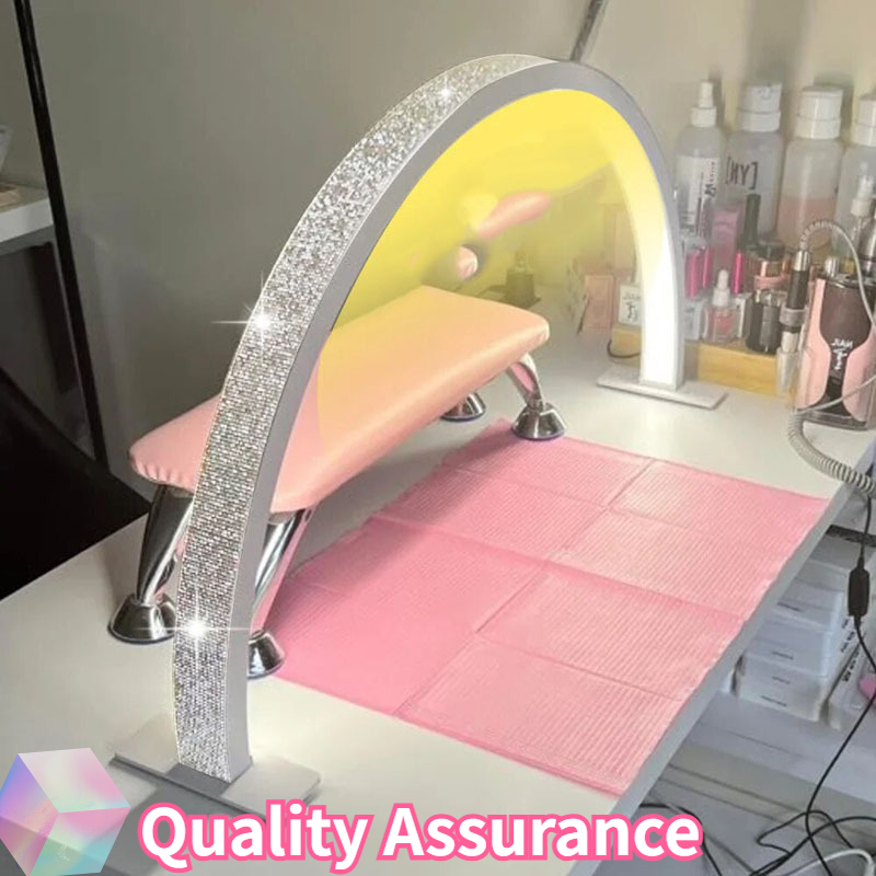 25W Professional Half Moon LED Desk Lamp For Nail & Beauty – Dimmable 3000K-6500K, Stable Base, Ideal For Eyelash Extensions And Manicures