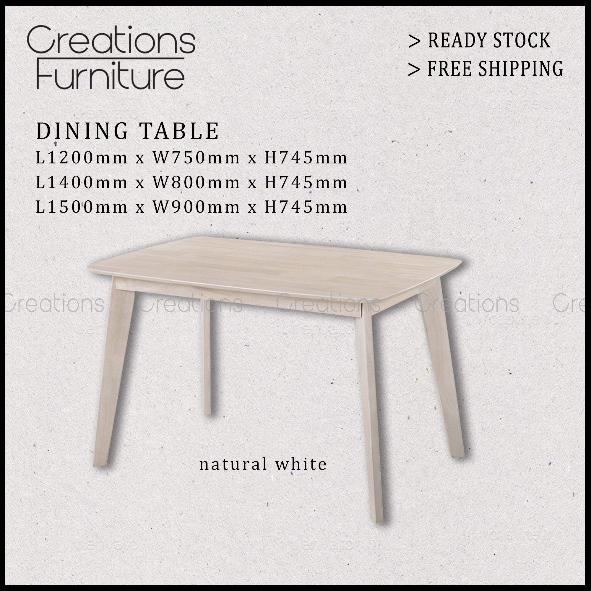 white dining table 150cm