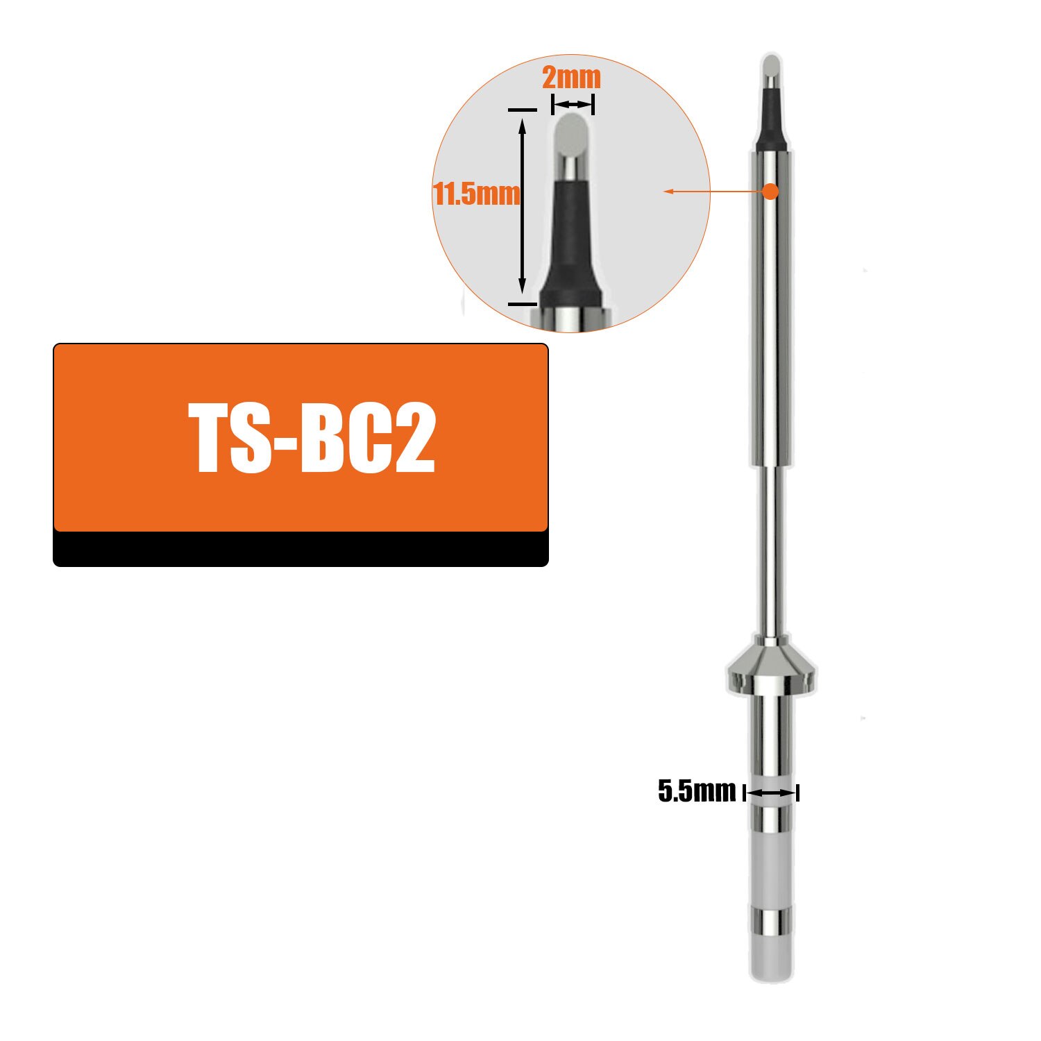High-Quality TS100 TS101 Pine64 Pinecil Replacement Solde Iron Tip Quick Heating Stable Temperature More Durable TS-B2 BC2