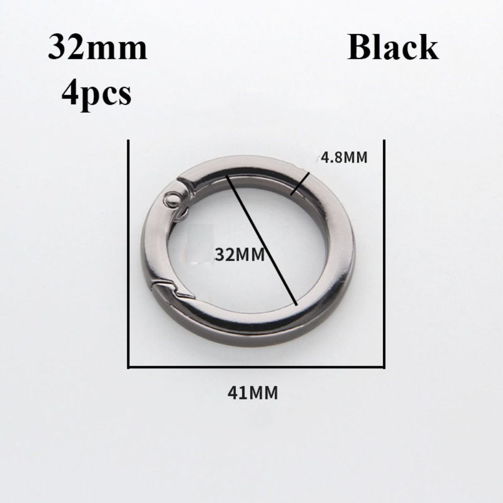 4pcs Gold Spring O Rings, Metal Keychain Ring Round Carabiner