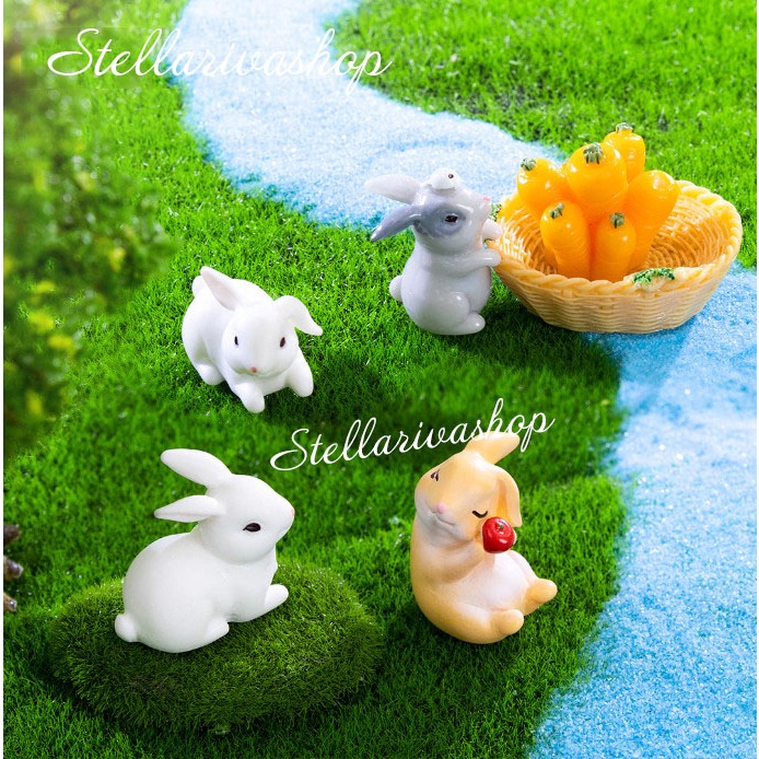 Mô hình nhà thỏ decor tiểu cảnh, trang trí terrarium