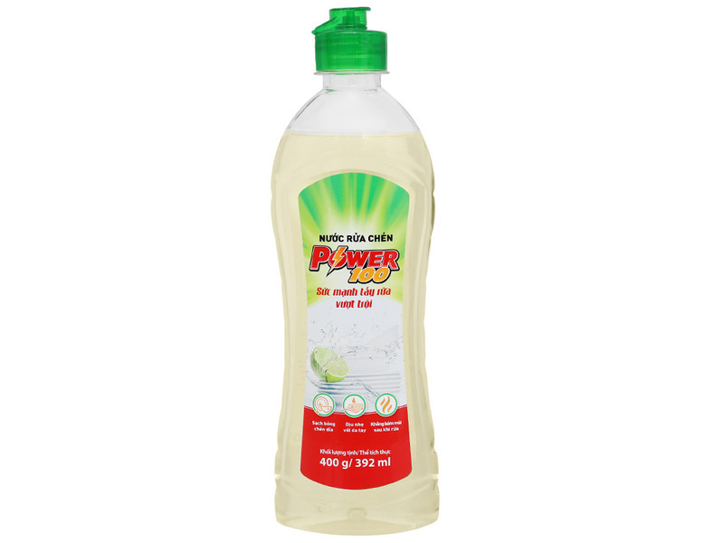 Nước Rửa Chén POWER100 Hương Chanh - 200g