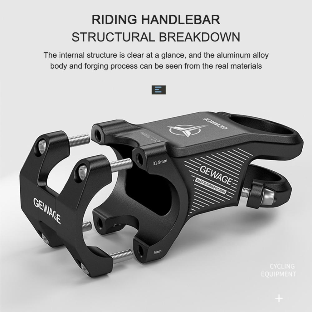 Negative Angle Handlebar Stem Fixed Gear MTB Road Bike Ultralight Riser Stems