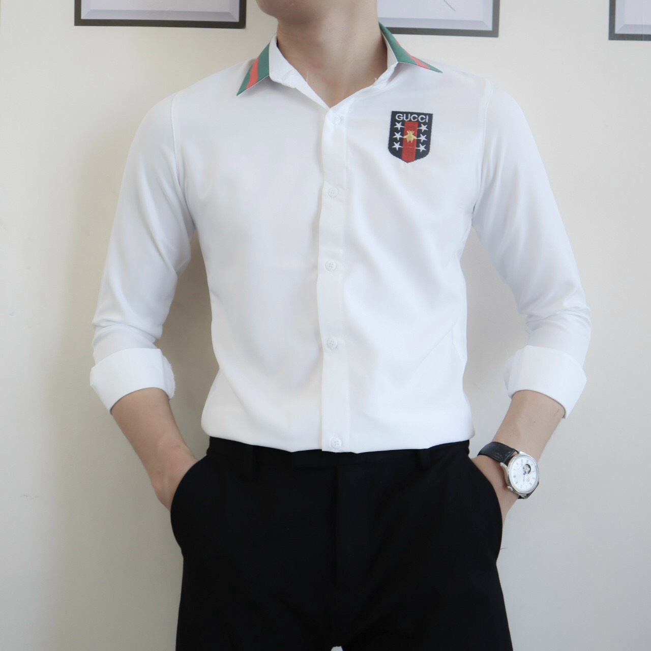 [Hoàn Tiền 15%] [HCM]Áo Sơ Mi Nam In Hình Độc Đáo Lạ mắt Siêu Chất