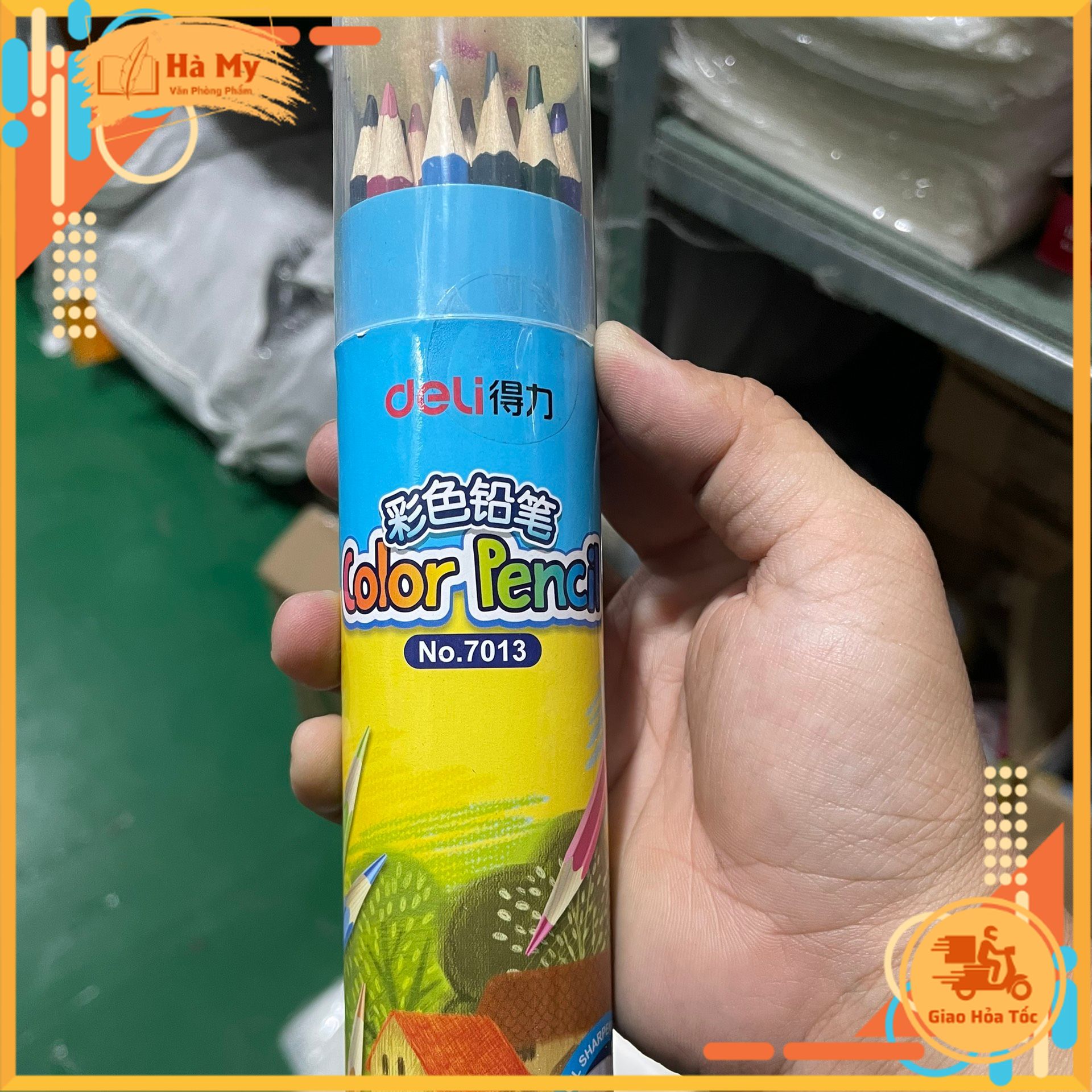 (1 Cốc 18 Cây) Bút chì 18 màu Deli 7013