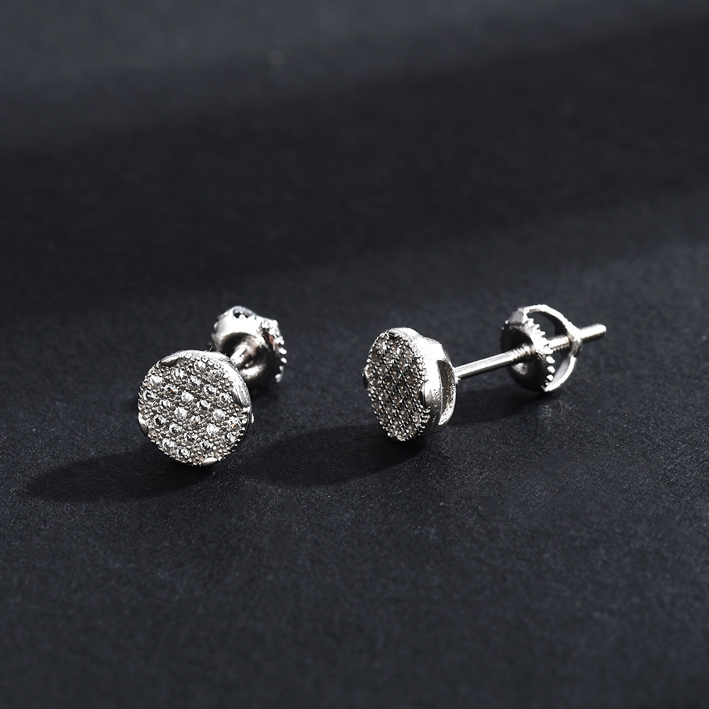 【Special offer】 Round Full Thread Ear Trendy Men's Personalized Two ...
