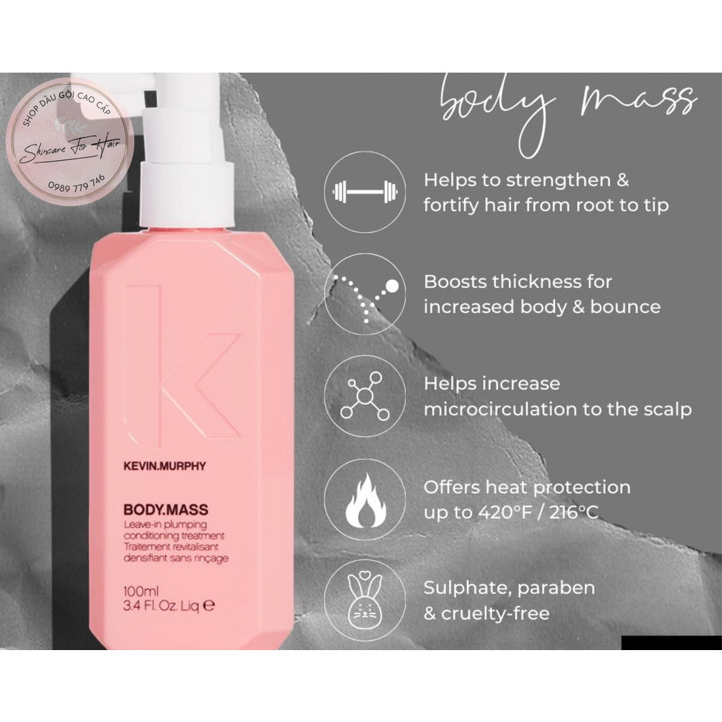 Tinh dầu xịt mọc tóc kevin murphy body mass 100ml