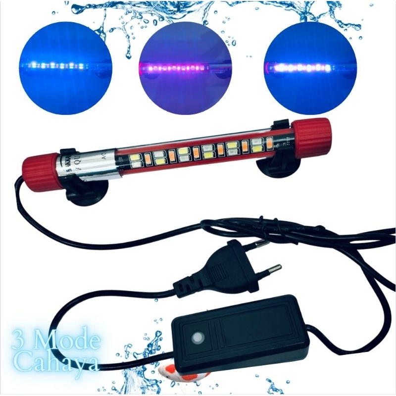 Lampu LED Celup Tanning Aquarium Aquascape SAKKAI PRO DAY NIGHT+ UVA & UVC T4 K50