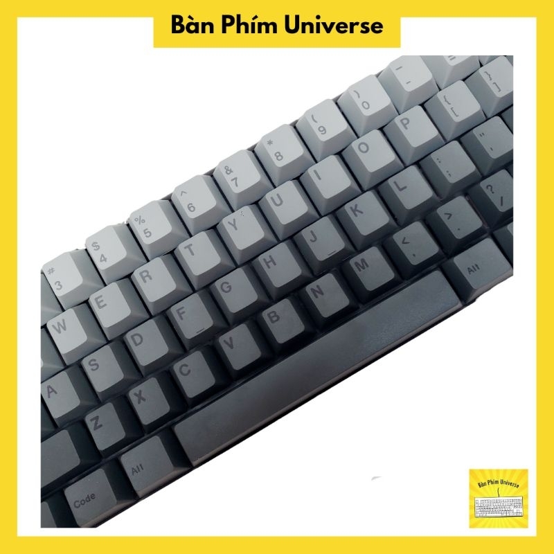 Keycap gradient đen - keycap pbt profile cherry 124 phím - keycap đen gradient cho bàn phím cơ - bàn phím universe