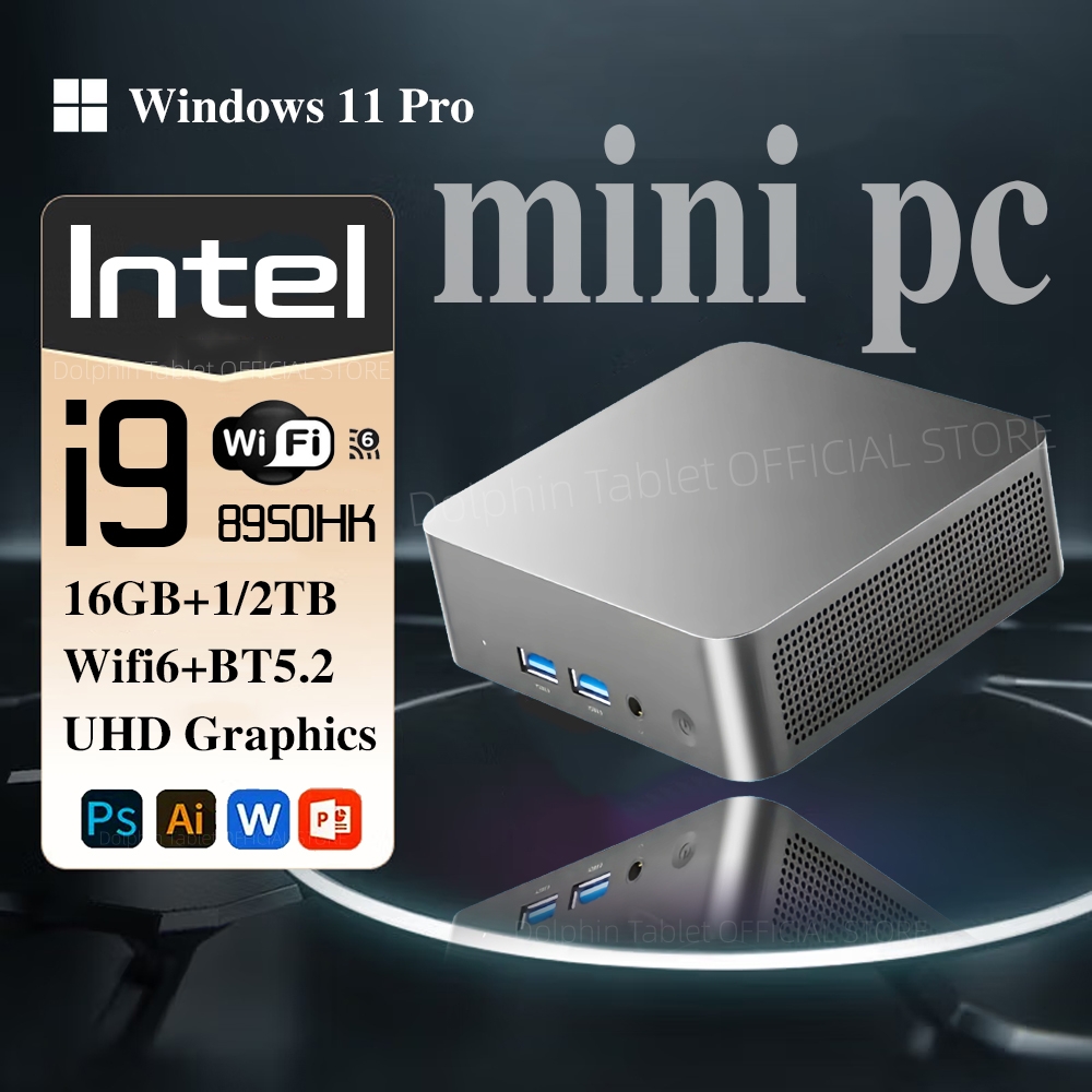 Ultra Compact Pocket Mini PC Intel Core i9 8950HK PC Dual SSD Full