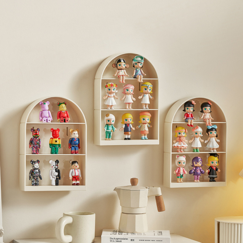 Wall hanging doll blind box storage box creative bubble mart handmade display case doll doll blind box storage display stand Save space