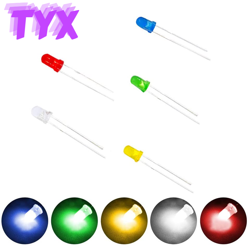【UrbanNomad】100pcs m LED Light Diodes, Red/Green/Yellow/Blue/White LED Circuit Assorted Kit for Science Project Experiment COMPONENT DIY k. 