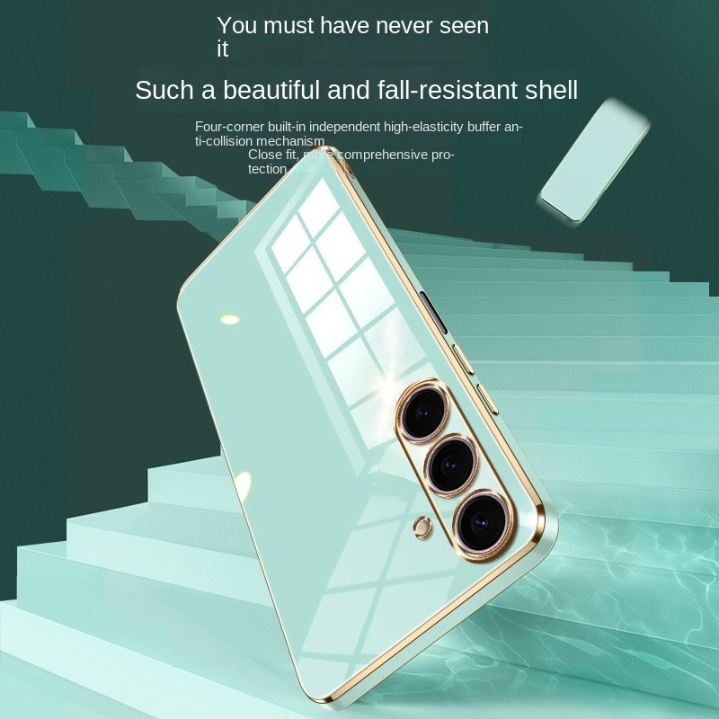 Samsung Galaxy A06 A16 Elegant Phone Casing Straight Edge Silicone Shockproof Full inclusive Phone Soft Case Cover. 