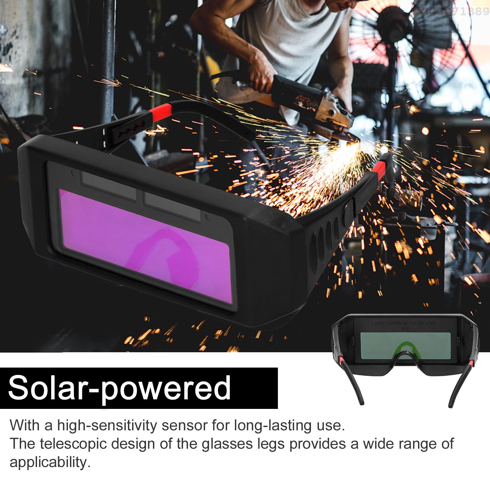 Solar Power Automatic Dimming Welding Glasses HeadMounted Welding Eyeglass Welding Argon Arc Welding Glasses Protective Welding Eyeglass