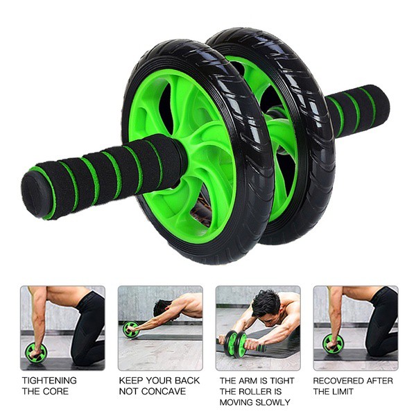 FLEX Sports 2 Wheels Ab Roller Abdominal Muscle ABS Fitness Dual Wheel –  KIMSTORE