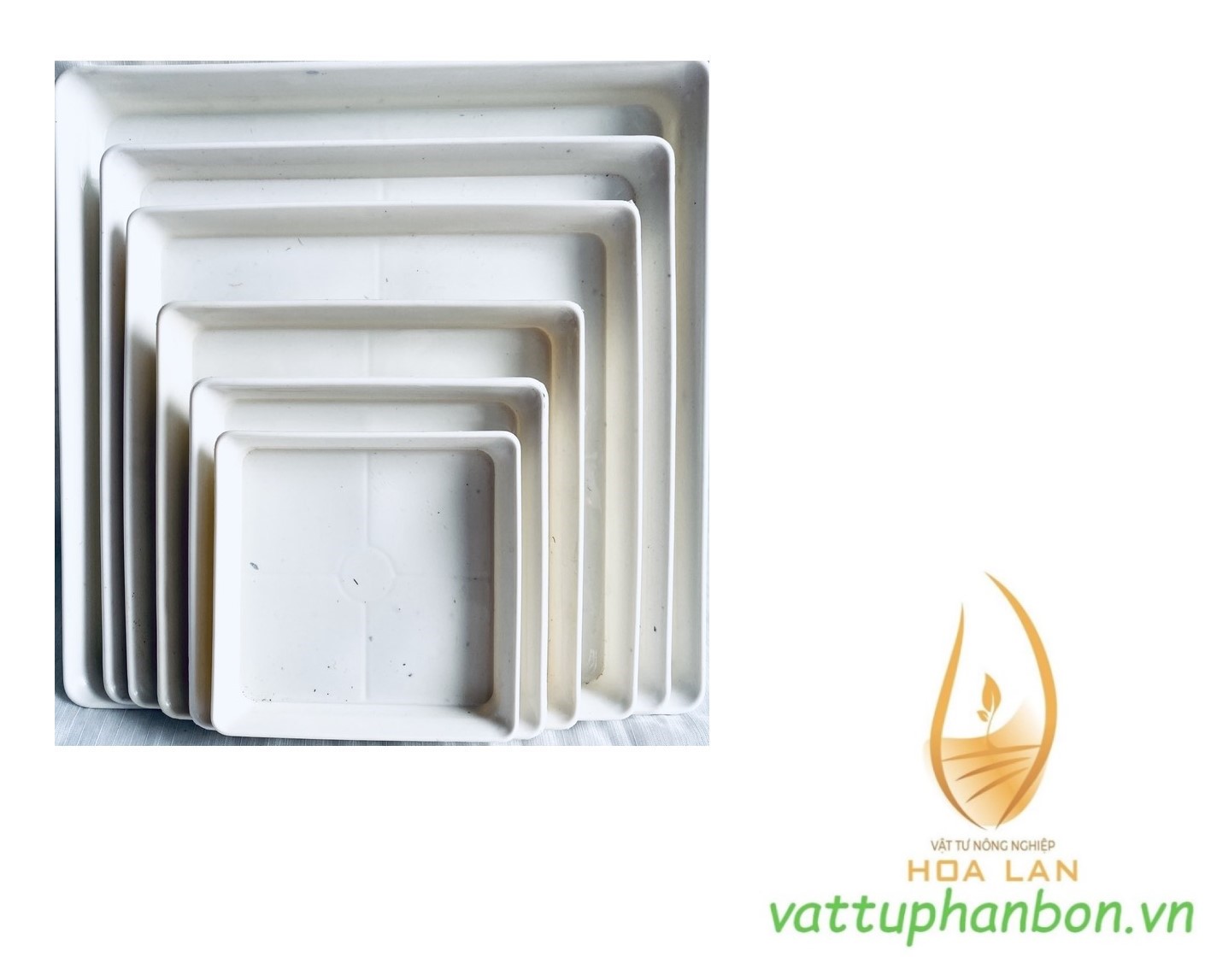 Đĩa lót chậu vuông 9cm - #058C#
