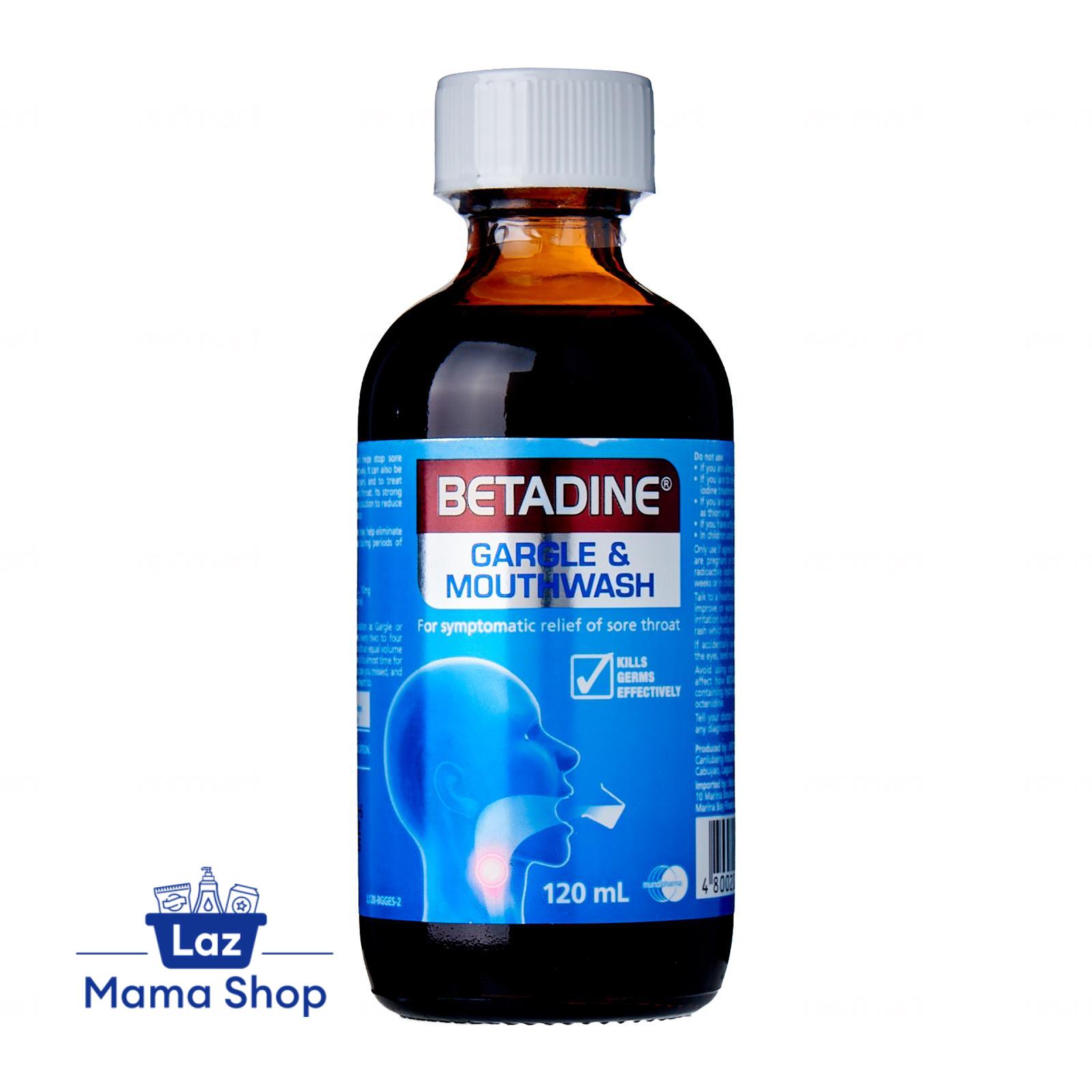 Betadine PovidoneIodine (PVPI) Gargle and Mouthwash 1 Percent W/V 120