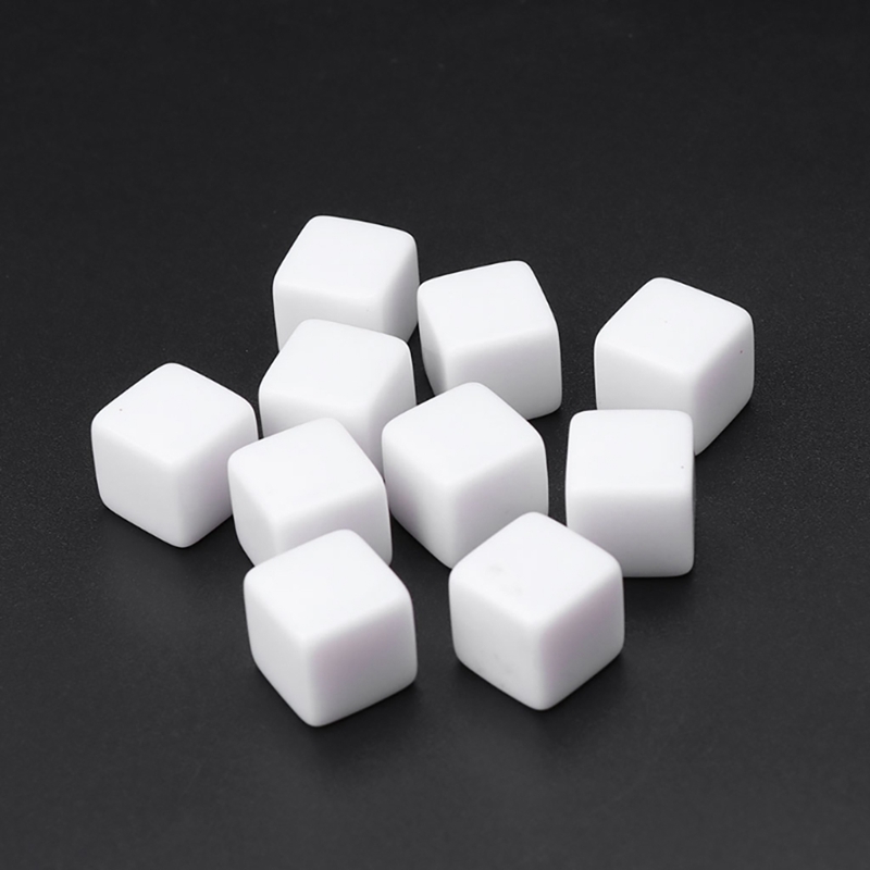 16MM White Acrylic Cubes Blank Dice for ,Math Counting Teaching,Alphabet Numbers Custom Dice Making,48PCS