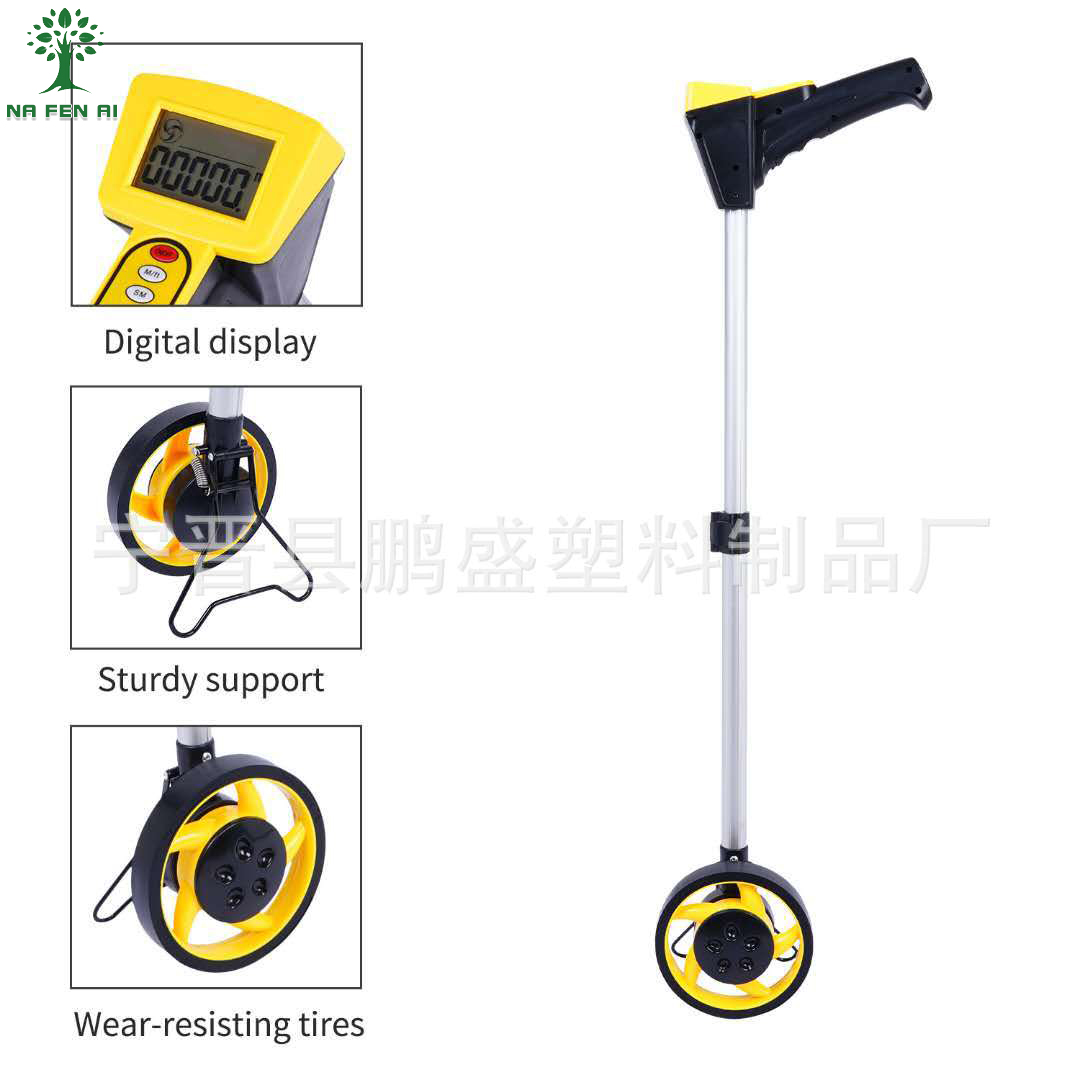 Mechanical distance measuring wheel outdoor digital display hand push roller measuring wheel electronic distance meter meter meter engineering measuring ruler