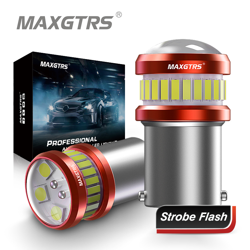 LED Car Lights Bulb  MAXGTRS - 2× Flash Strobe T10 W5W LED Bulbs