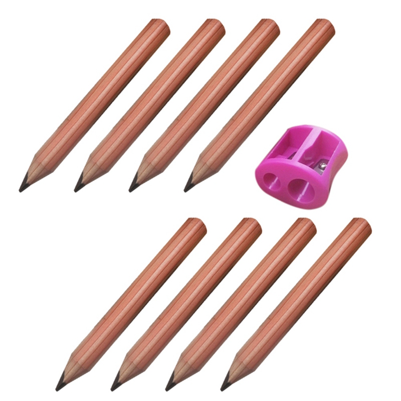 Short Triangular Pencils Mini Wood Triangular Pencils Beginner Grip