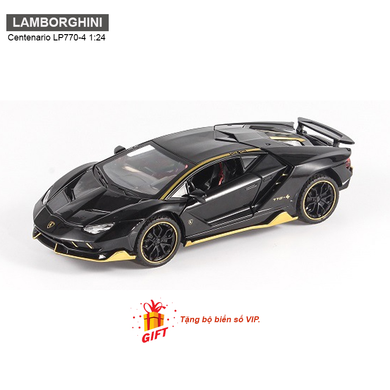 Mô hình xe ô tô Lamborghini Centenario LP770-4 1:24 [TẶNG BIỂN VIP]