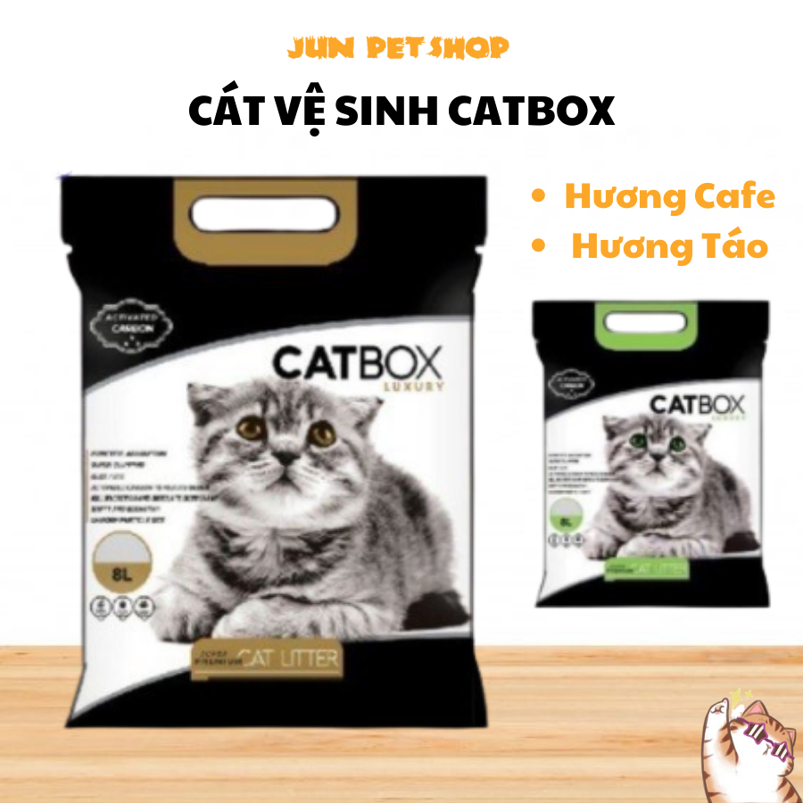 Cát Vệ Sinh Cho Mèo, CATBOX Luxury Loại 8kg Với Các Mùi Hương