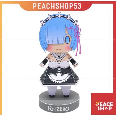 Mô hình giấy Rem Ram Chibi Anime Re:Zero OS25