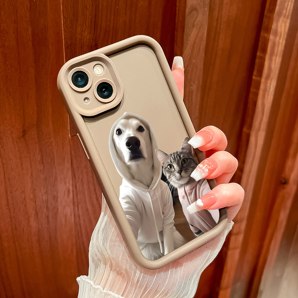 ZCSIBORUI for Vivo S1 Pro Back Cover Cool Hoodie Cats Dogs Group Photo Pattern Soft Camera Protection Rubber Square Ladder Phone Case. 