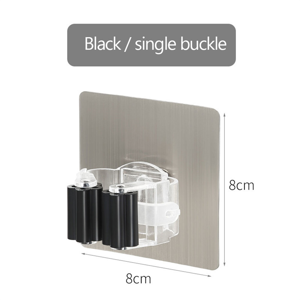 YOMERTO Kitchen Mop Broom Holder Wall Mounted Organizer Brush Storage Hanger Rack Tool Yomerto