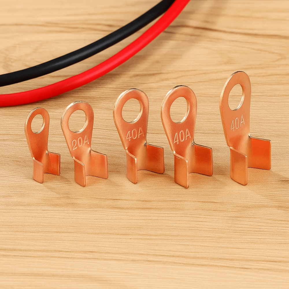 Connector OT Type Wire Terminal Red Bare Nose Lugs Crimp Terminals ...