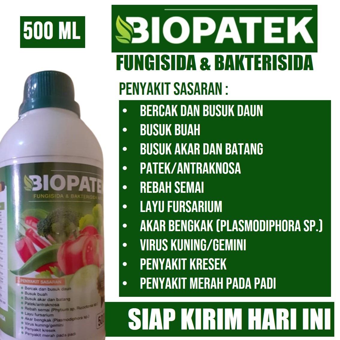 Promo Biopatek 500 Ml Fungisida Hayati Mengobati Busuk Buah Dan Daun