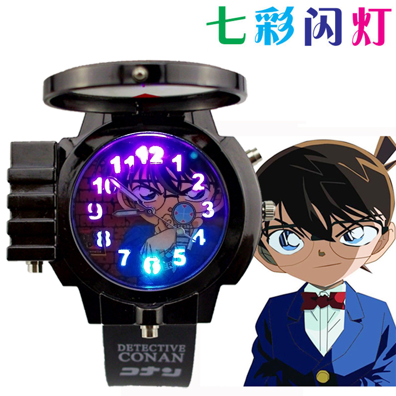 New Detective Conan Toy Watch Cartoon Genuine Multi Functional Children Colorful Laser Quartz Luminous Boy Lazada Singapore