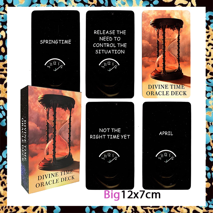 Divine Time Oracle Card | Meaning on the Cards | Standard Big Size 12x7cm | Divination Cards | Fortune Telling Game
