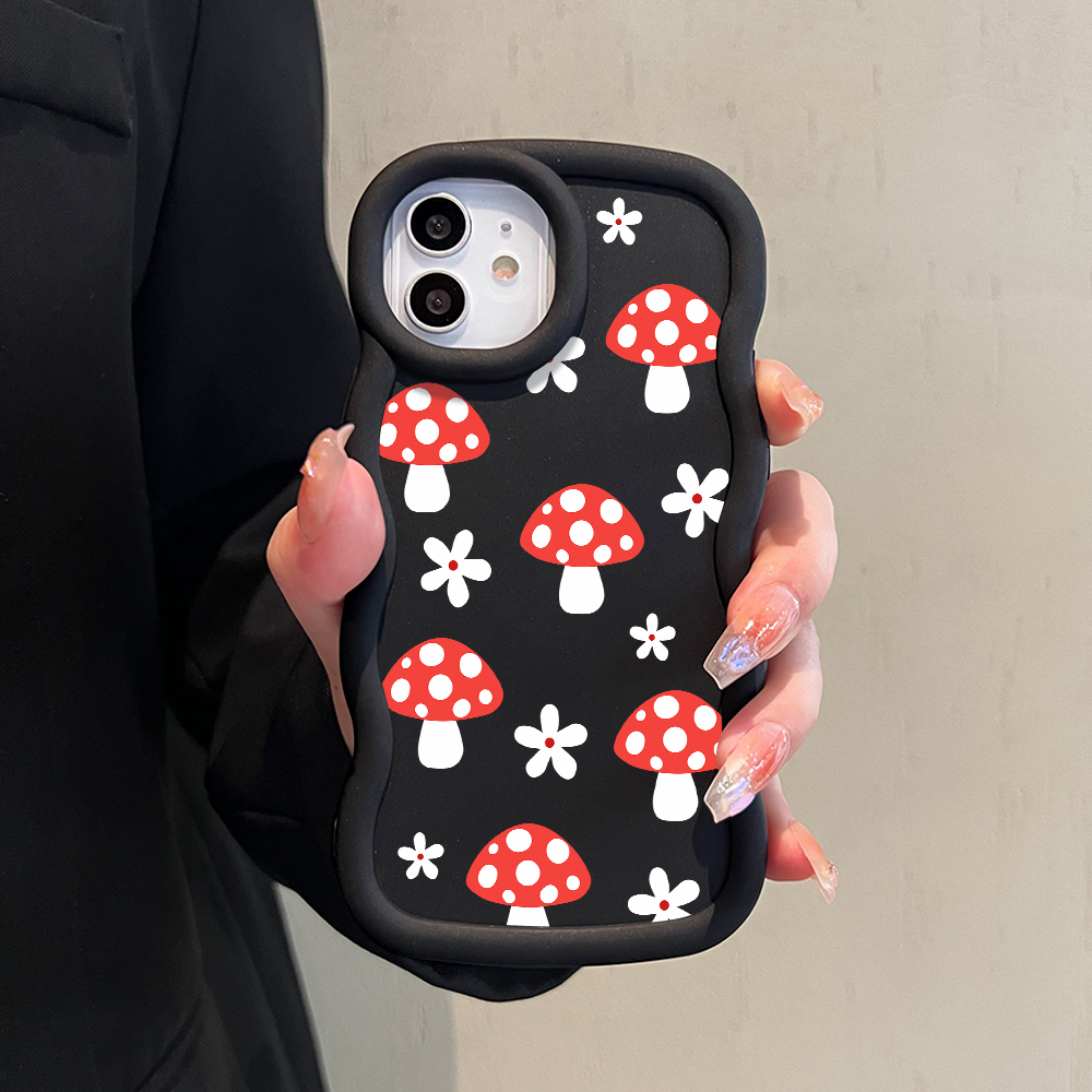 FELMYST%20for%20Samsung%20A33%205G%20Back%20Cover%20Big%20Wave%20Edge%20Soft%20Silicone%20Full%20Screen%20Red%20Mushrooms%20Pattern%20Macaron%20Phone%20Case%20-%20Image%206