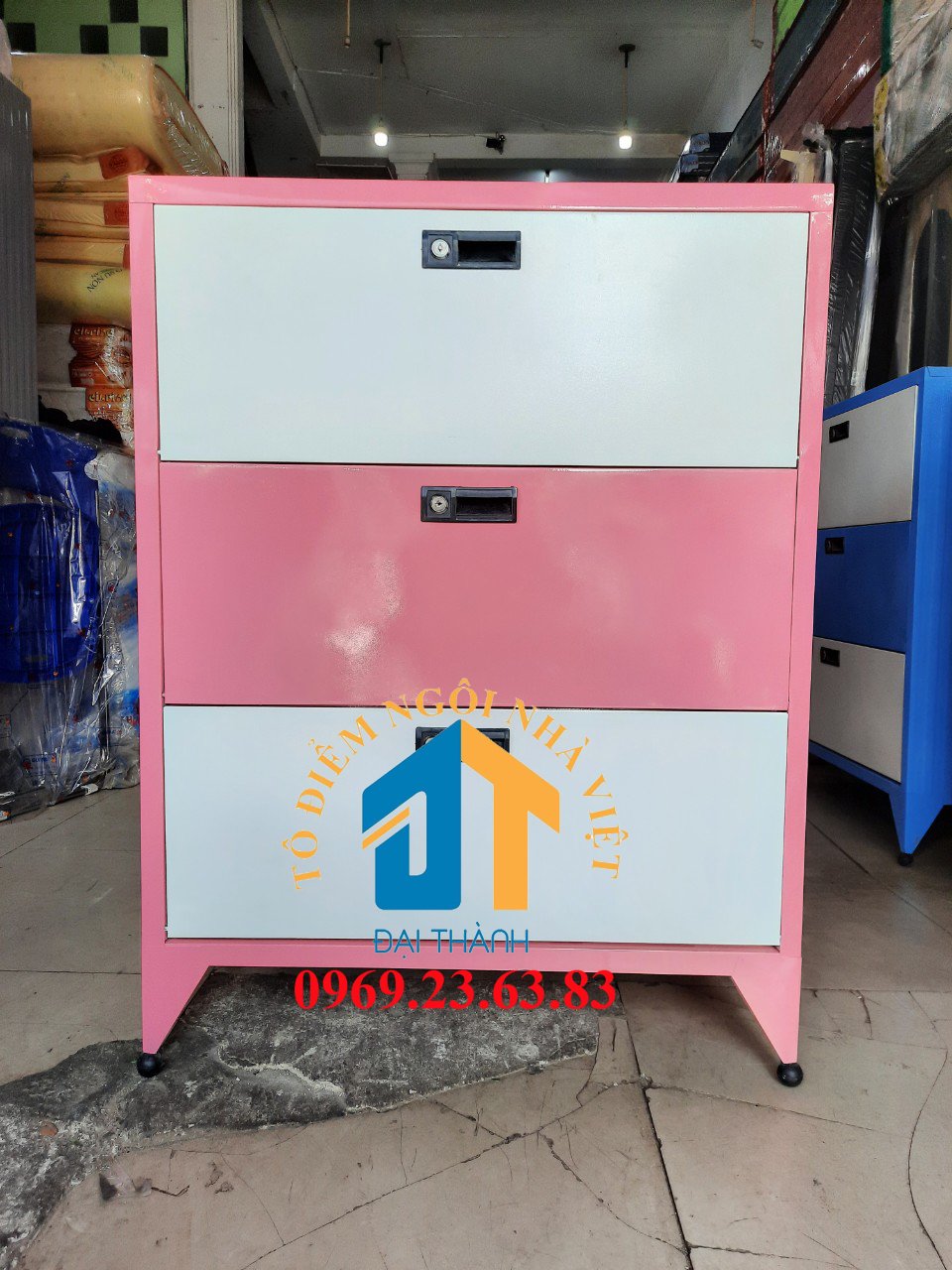 Tủ sắt 3 ngăn cửa bật sơn tĩnh điện BẢO AN