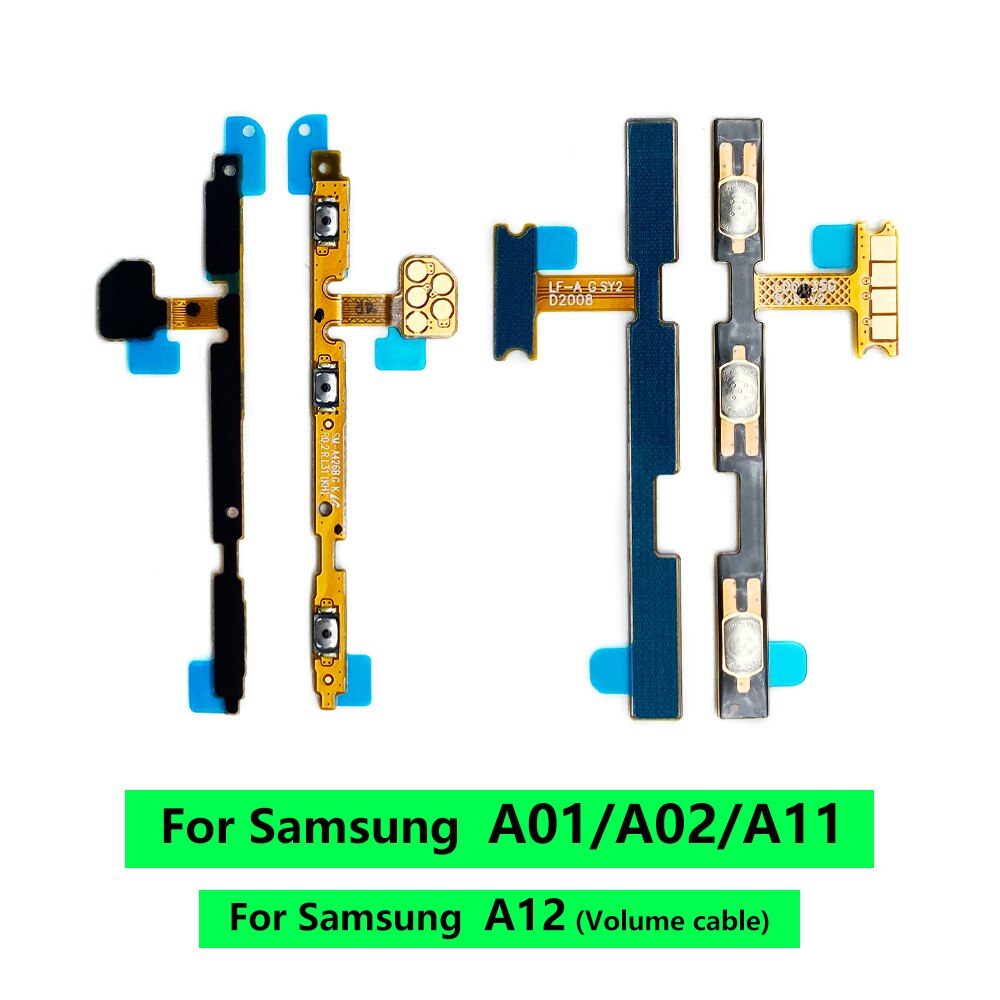 1pcs Volume Power Switch Button Flex Cable For Samsung Galaxy A01 A02 A11 A12 A21 A31 A41 A51 A71