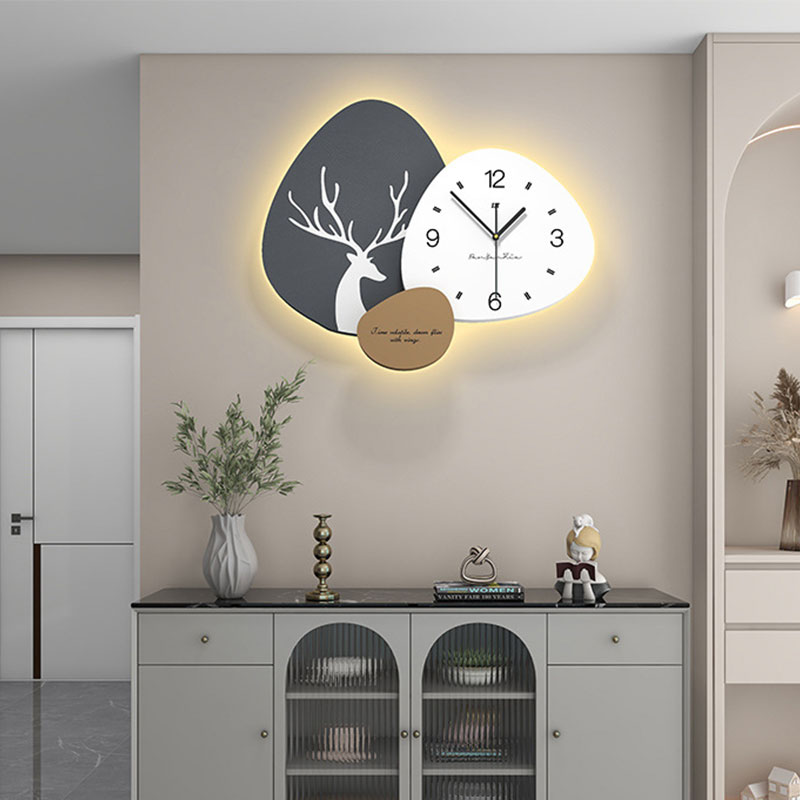 Nordic fashion clocks, living room, simple, modern, personal, creative, clock, hanging wall, home background, decoration, wall clock