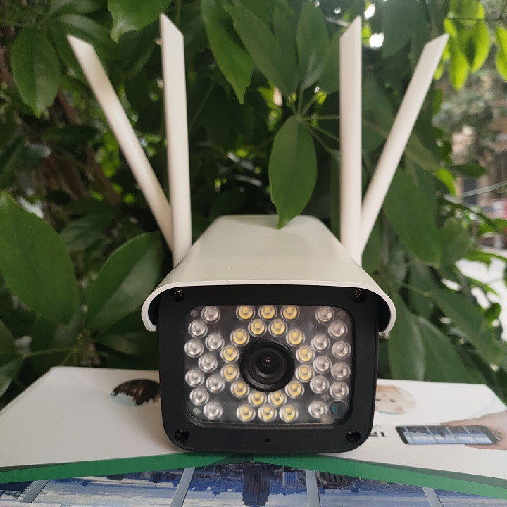 Camera Ngoài Trời Xoay 360 Độ Camera Không Dây , Camera Yoosee , Camera IP Wifi Yoosee 4 Râu xoay 360 độ, độ phân giải FULL HD 5MP 1920x1080p Không Dây