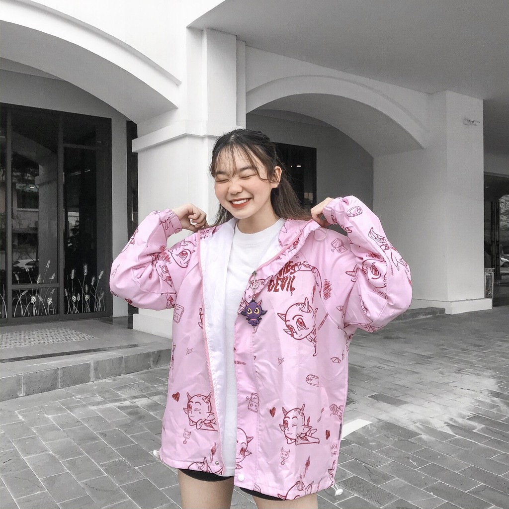 Áo khoác Davies nam nữ DSS Jacket D Devil SS2 - Pink - S