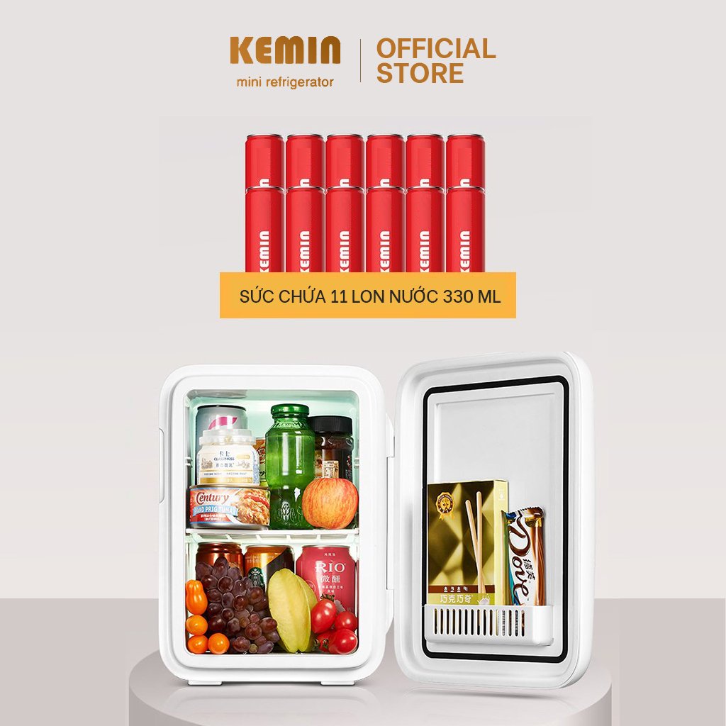 Tủ Lạnh Mini Kemin K10 - 10L Chính Hãng- Dùng ở nhà và ô tô, 2 chiều nóng lạnh
